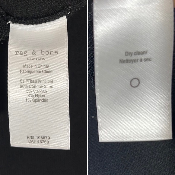 Rag & Bone / JEAN Sharon Knit Top Black Pink Cropped Crewneck Sweater Size XS - Picture 13 of 16